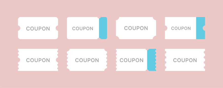 Coupon designs for sales and marketing in web, app, store, or mall. Perfect for discounts, promotions, or vouchers. Versatile, eye-catching, and ideal for business use.