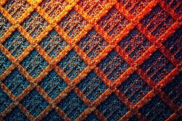 Fototapeta premium Intricate geometric textile with faded, vintage effect, textile design, style
