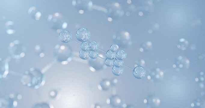 Pentachlorophenol rotating 3D model of pesticide, seamless looped video