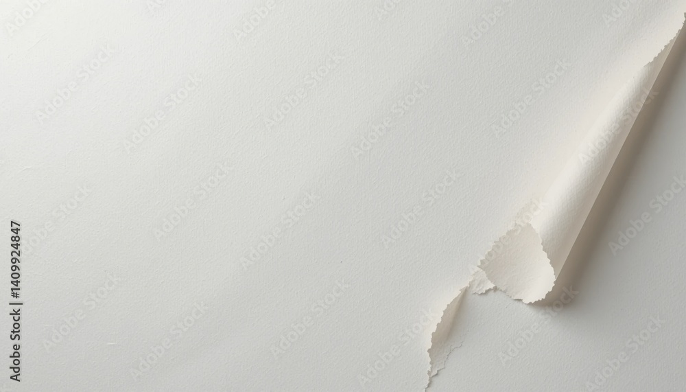 Poster tearing white paper creative workspace high-quality image minimalistic environment close-up viewpoin