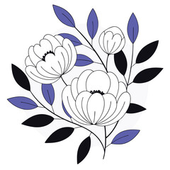 Watercolor Pastel Flower Pin Illustration in Soft Artistic Style

