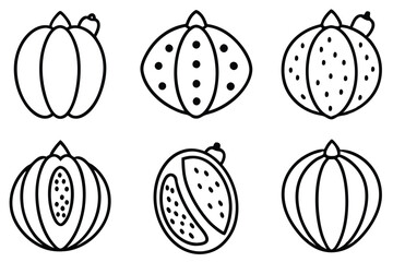 maracuja line art artistic drawing of passion fruit