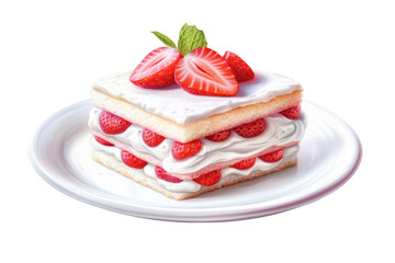 Strawberry dessert fruit cream.