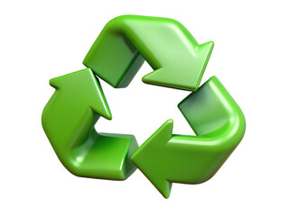 Fototapeta premium 3d recycle symbol. 