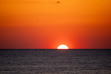 sunset over the sea