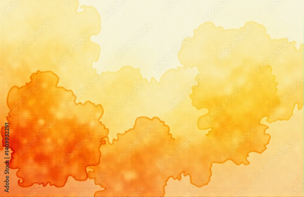 Aufkleber vibrant orange and yellow hues create an abstract watercolor background perfect for adding unique de