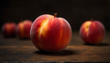 red apples on a wooden table