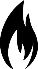 Fire icon in flat style. Fire flame symbol isolated on transparent background