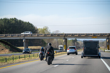 motorcycles on the highway © PlataRoncallo