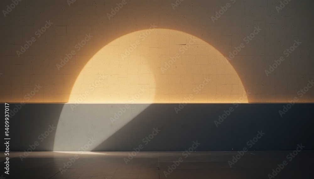 Poster sunset reflection on minimalist architecture modern space artistic photography calm environment abst