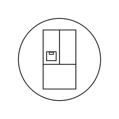 Refrigerator icon. Smart home. Technology system. Vector illustration.