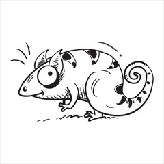 Cartoon Chameleon Drawing