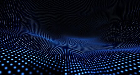 Abstract Blue Digital Wave Background