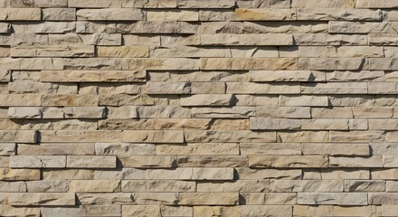 Obraz premium Stacked Stone Wall Texture with Natural Light