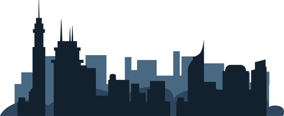Obraz premium City Skyline Silhouette