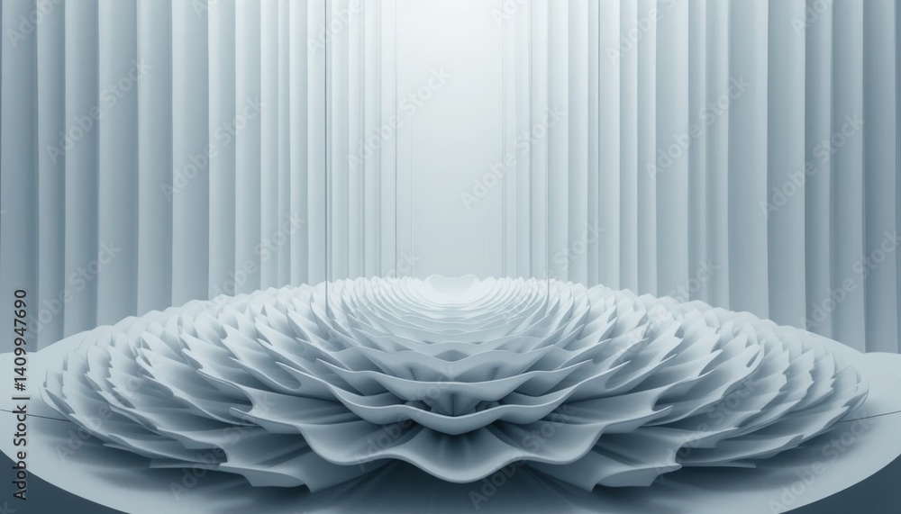 Aufkleber calm water reflection event minimalist design abstract art serene environment wide angle view concep