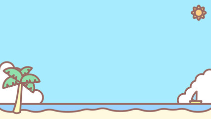 レトロファンシーな海の背景⭐︎