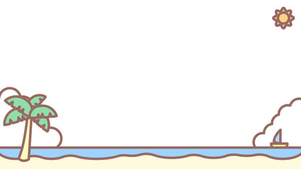 レトロファンシーな海のフレーム⭐︎PNG