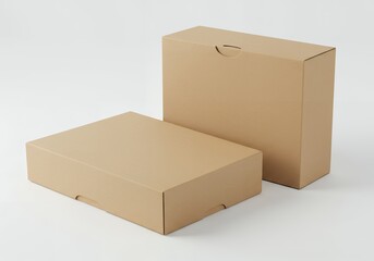 Closed cardboard packaging boxes