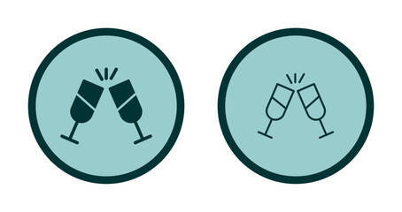 Champagne Toast Icon Design