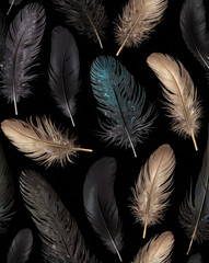 Majestic angel wings art luxurious feathered design