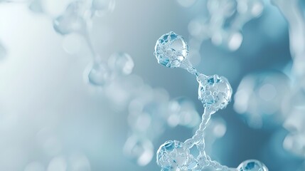 Transparent DNA Helix Visualization – Medical Innovation and Biotech Background