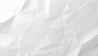 Obraz premium High-Resolution Crumpled White Paper Texture Background for Creative Design, Branding, and Digital Art Projects