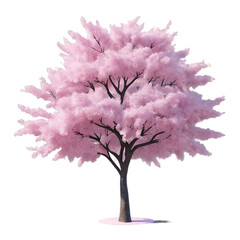 Obraz premium A Sakura flower tree with cut-out design and transparent background, symbolizing beauty, renewal, and hope, evoking spring’s essence and emotional rejuvenation.