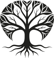 Obraz premium black and white tree