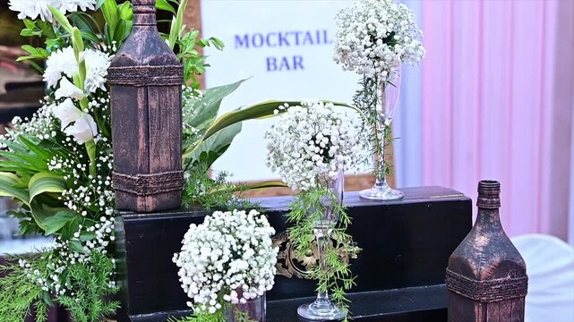 Indian Wedding Food Counter with Variety of Traditional Dishes