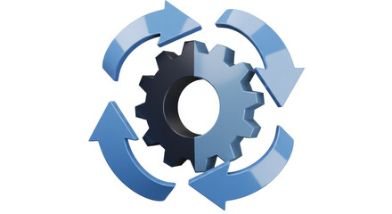 Isolated Gear with Rotation Arrows