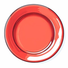 Red Round Plate | Elegant Ceramic Tableware for Modern Dining Presentation