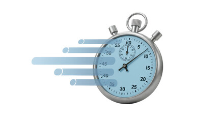 Isolated Stopwatch with Speed Lines