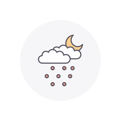 Moon  vector icon stock illustration