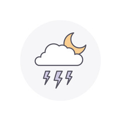 Moon vector icon stock illustration