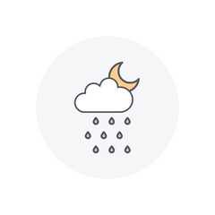 Moon vector icon stock illustration
