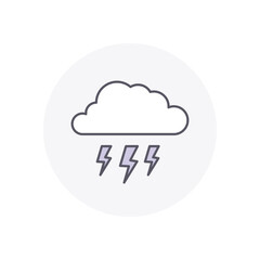 Thunder  vector icon stock illustration