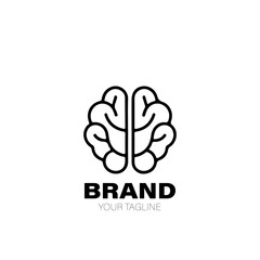 Brain Logo. Brain Logo Design. Brain Logo Brand. Brain Logo Vector Design Isolated on White Background