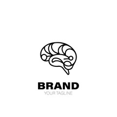 Brain Logo. Brain Logo Design. Brain Logo Brand. Brain Logo Vector Design Isolated on White Background