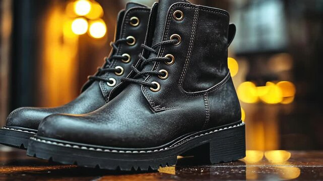 Stylish Black Leather Boots for Fall Fashion