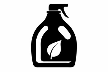 eco detergent bottle silhouette vector illustration