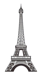 Obraz premium PNG Eiffel tower architecture building drawing.