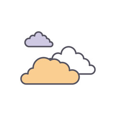 Cloud  vector icon stock illustration