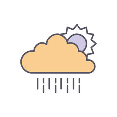 Cloud  vector icon stock illustration