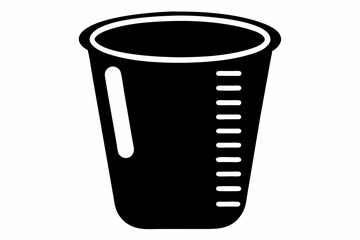 glass measuring cup silhouette vector illustration
