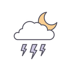 Moon vector icon stock illustration