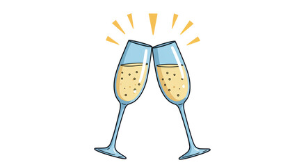 Isolated Toast Glasses