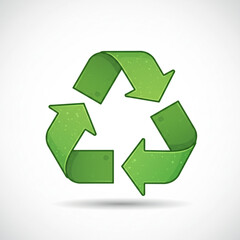 Recycle Symbol: Green Arrow Icon Representing Environmental Conservation