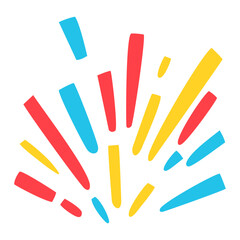 Confetti explosion. Editable color vector