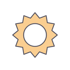 Sun  vector icon stock illustration